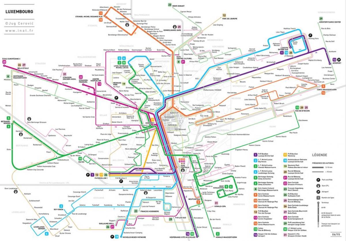 نقشه لوگزامبورگ مترو