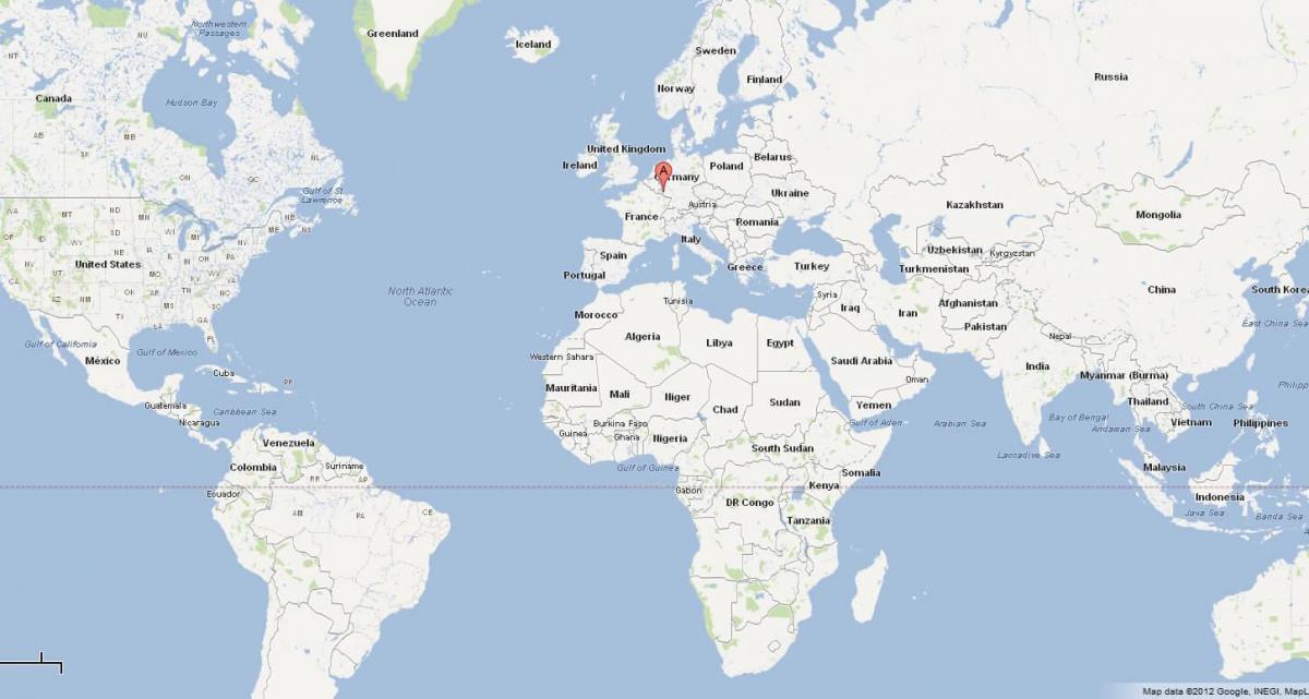 لوکزامبورگ محل بر روی نقشه جهان